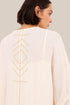 Embroidered Long dress with front bottom slit